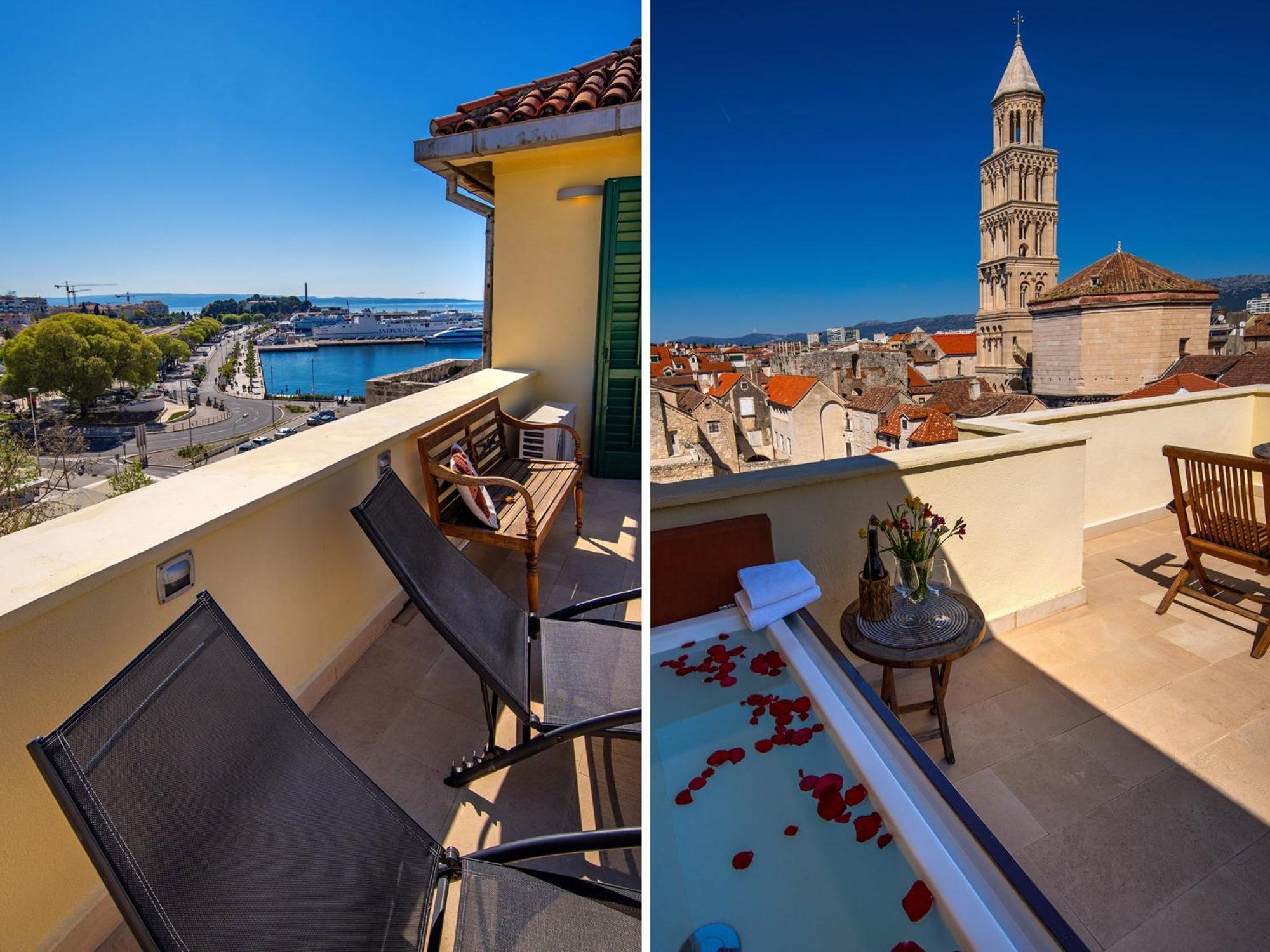 Terazza Grande In Diocletian Tower Apartment Split Bagian luar foto