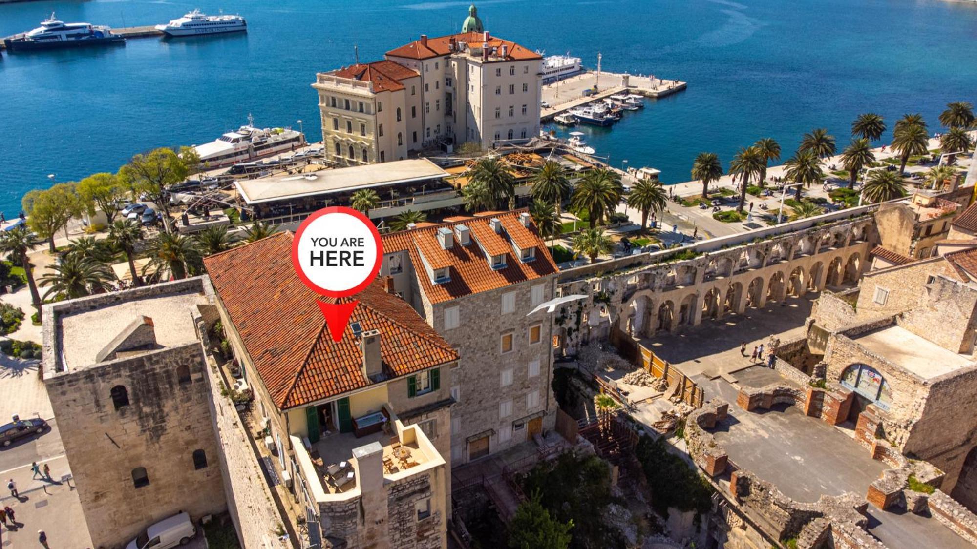 Terazza Grande In Diocletian Tower Apartment Split Bagian luar foto